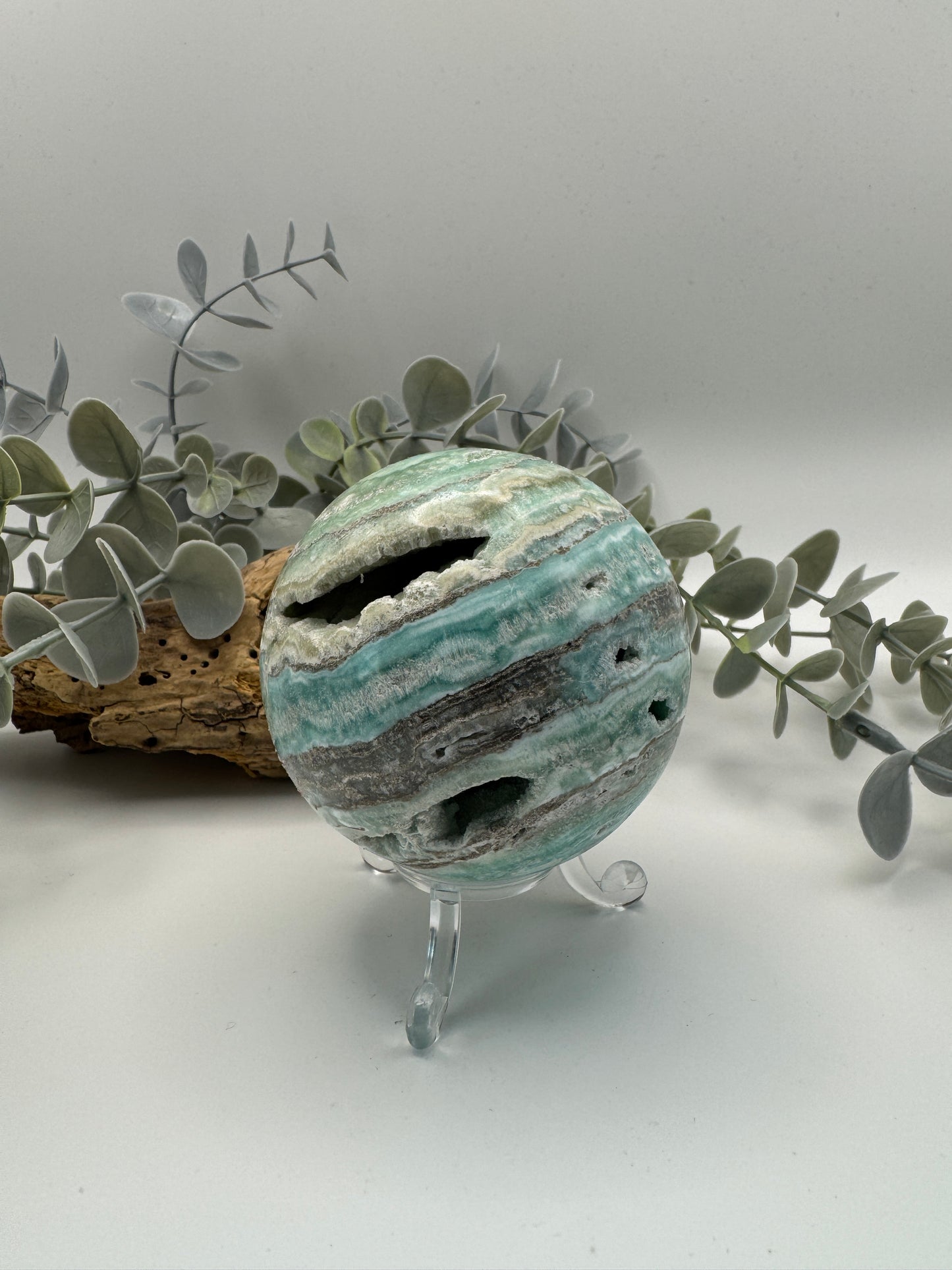 Blue Aragonite Sphere