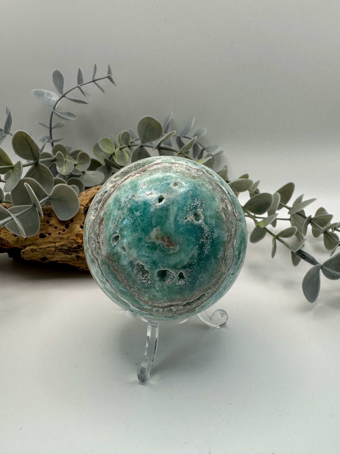 Blue Aragonite Sphere