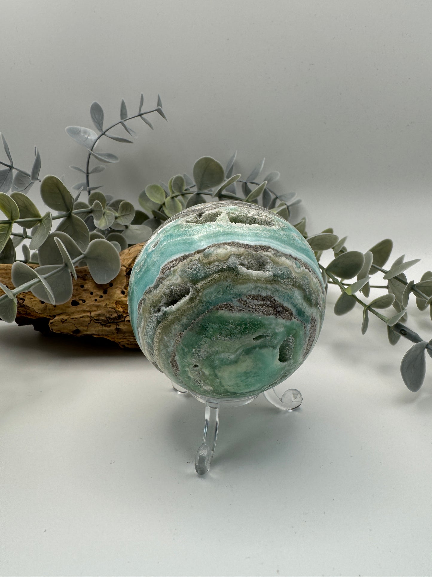 Blue Aragonite Sphere