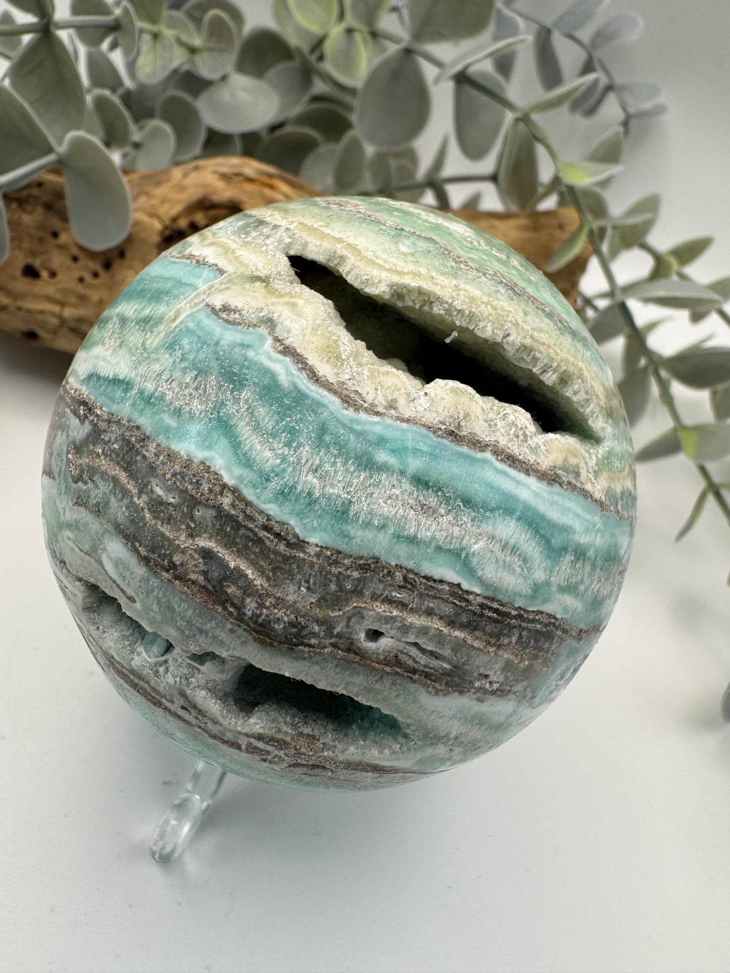 Blue Aragonite Sphere