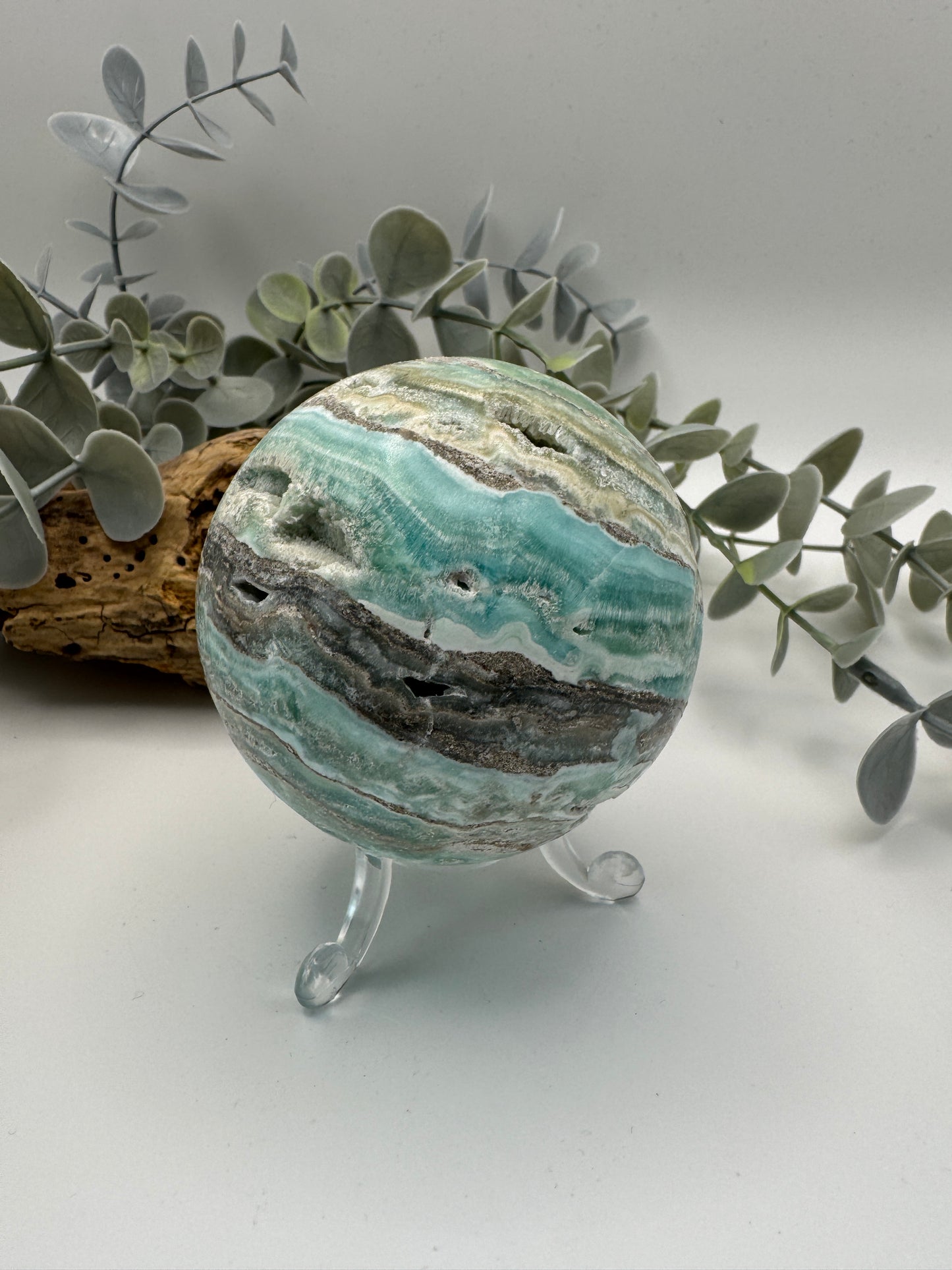 Blue Aragonite Sphere