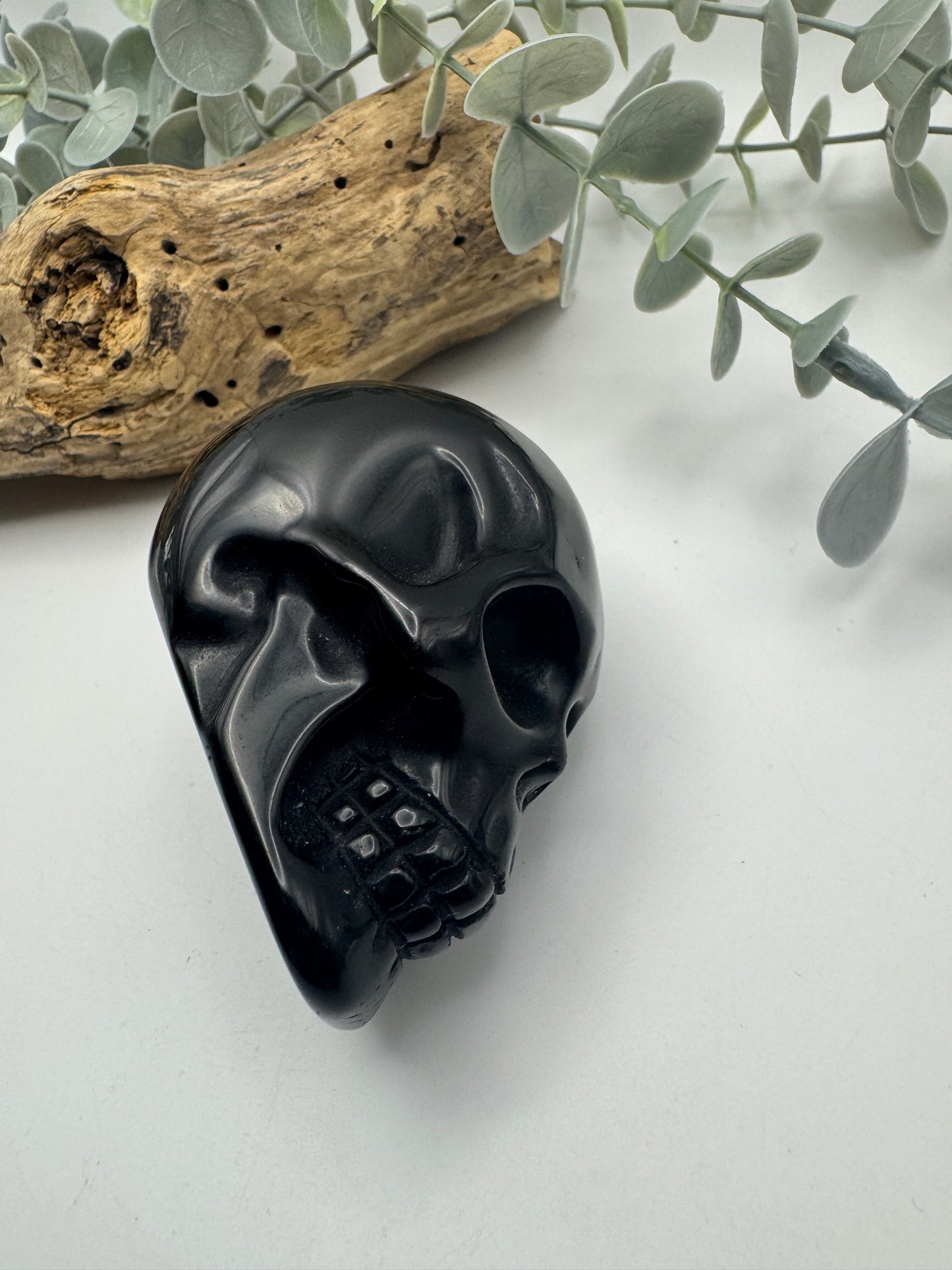 Black Obsidian Skull