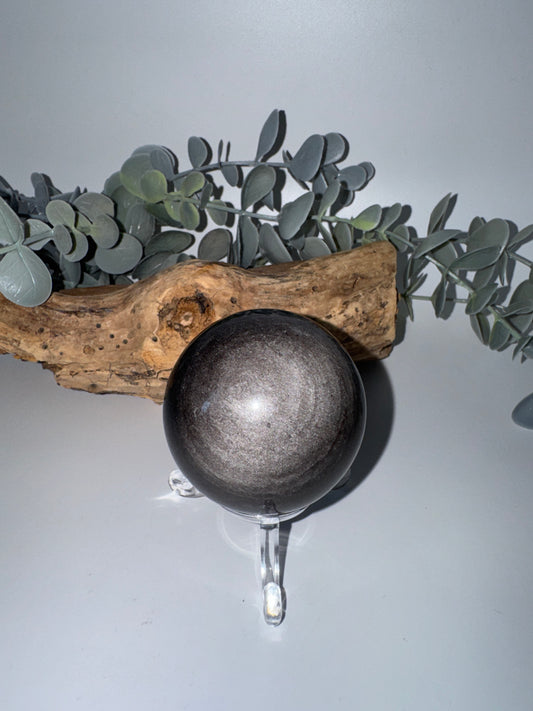 Silver Sheen Obsidian Sphere