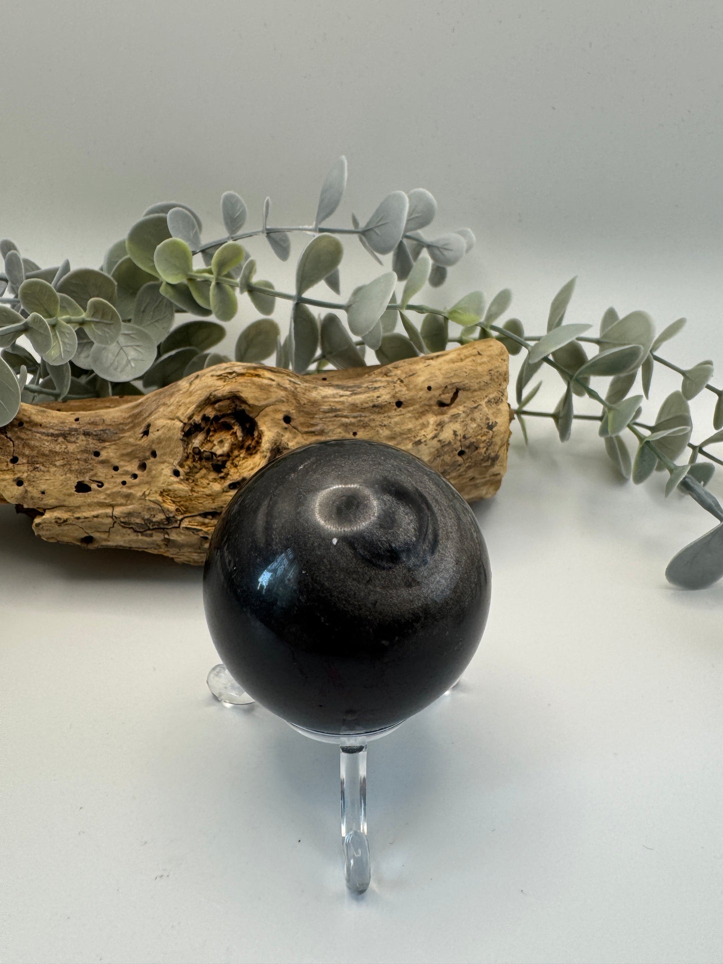 Silver Sheen Obsidian Sphere