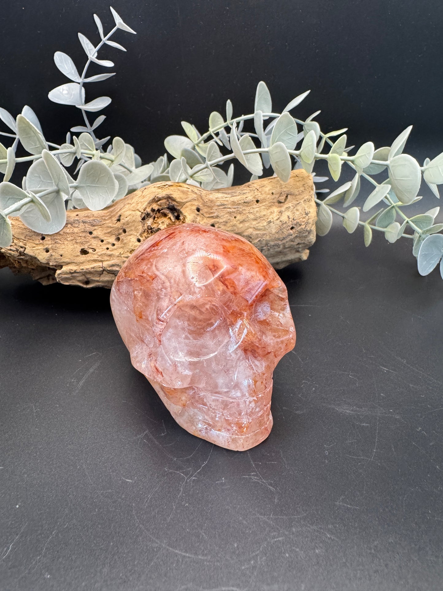 Fire Quartz Skull