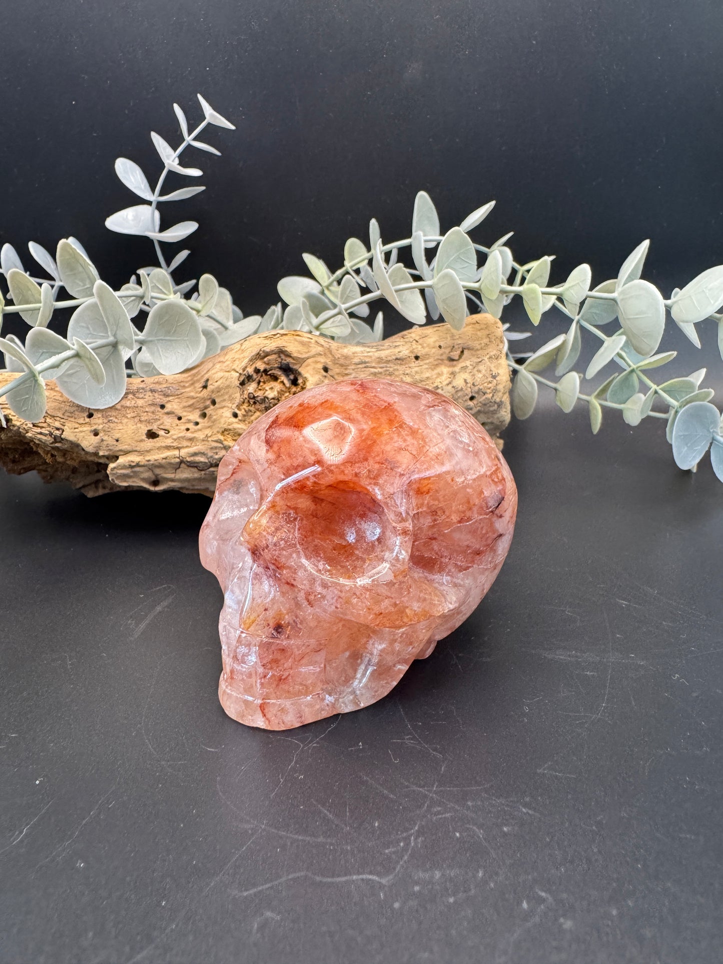 Fire Quartz Skull