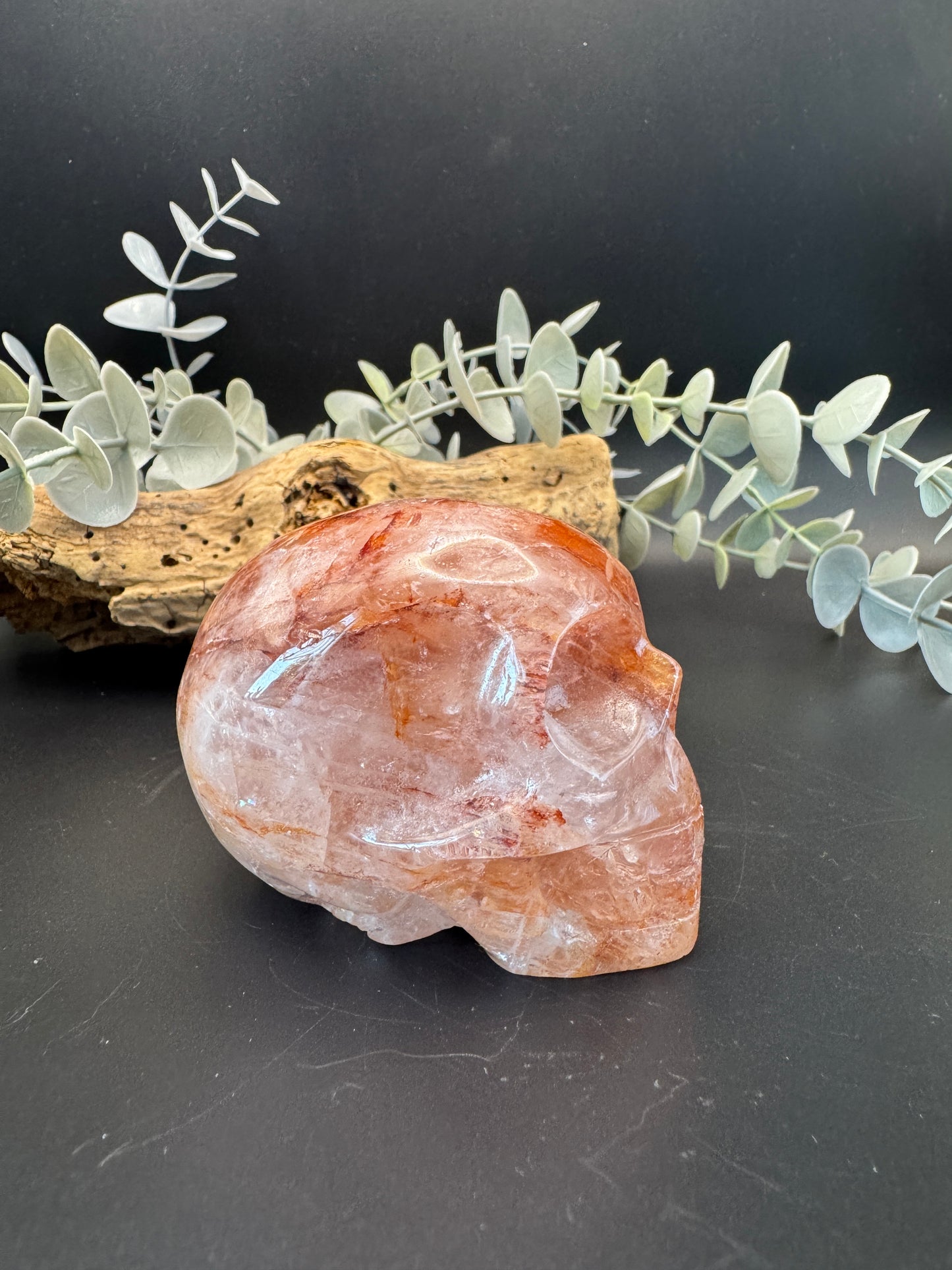 Fire Quartz Skull