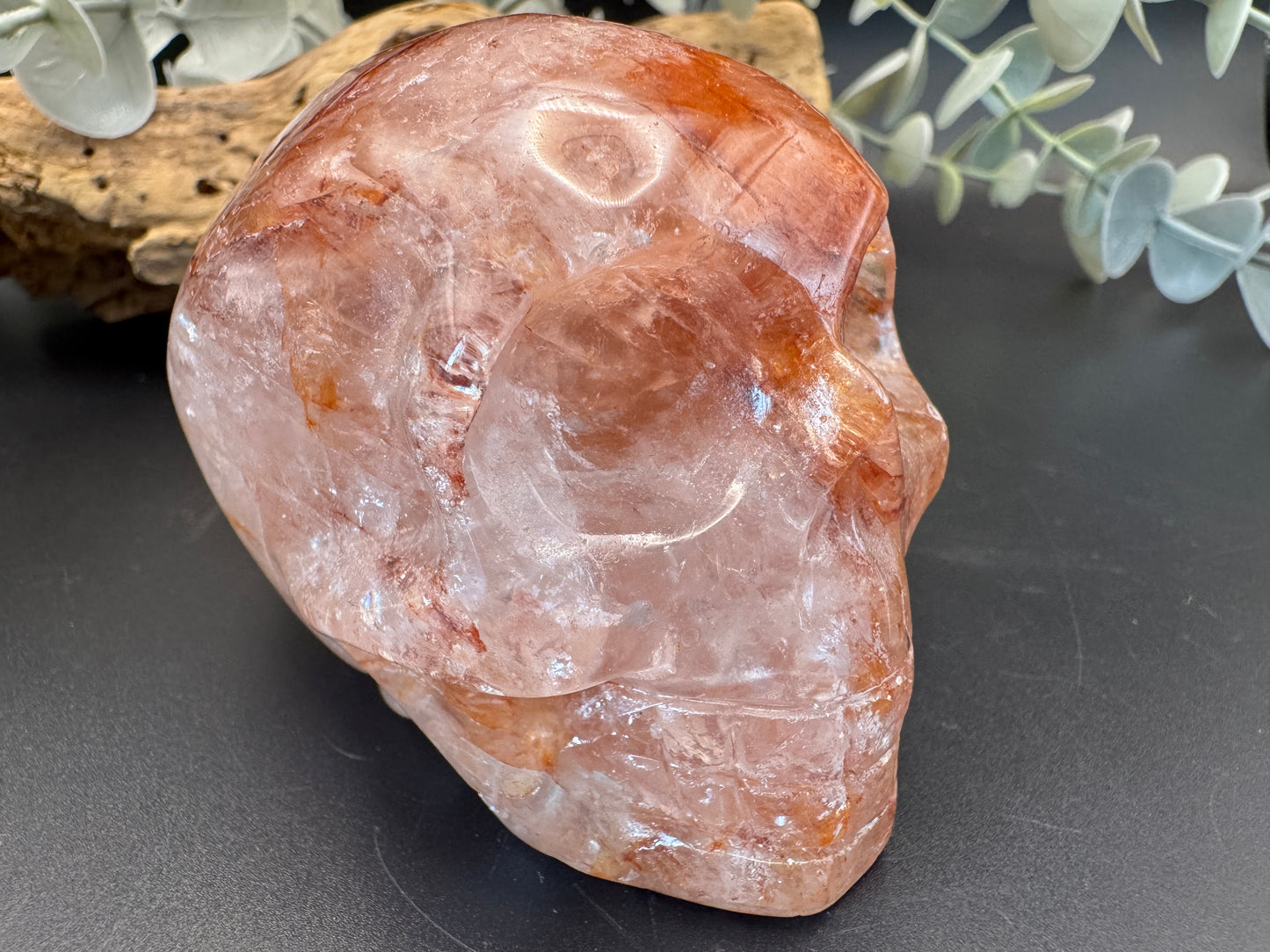 Fire Quartz Skull
