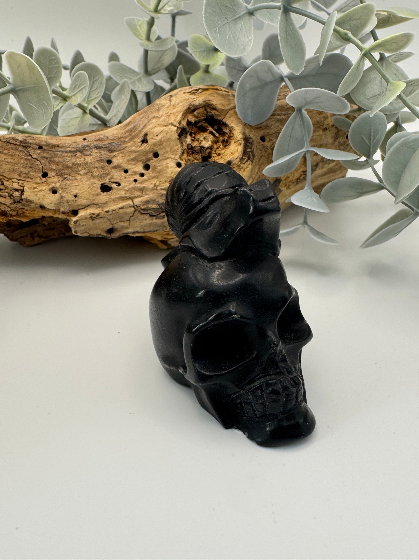 Obsidian Skull & Snail