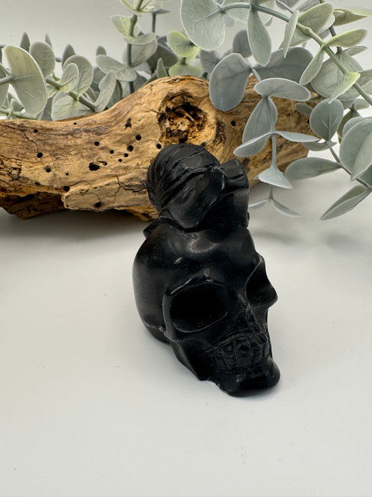 Obsidian Skull & Snail