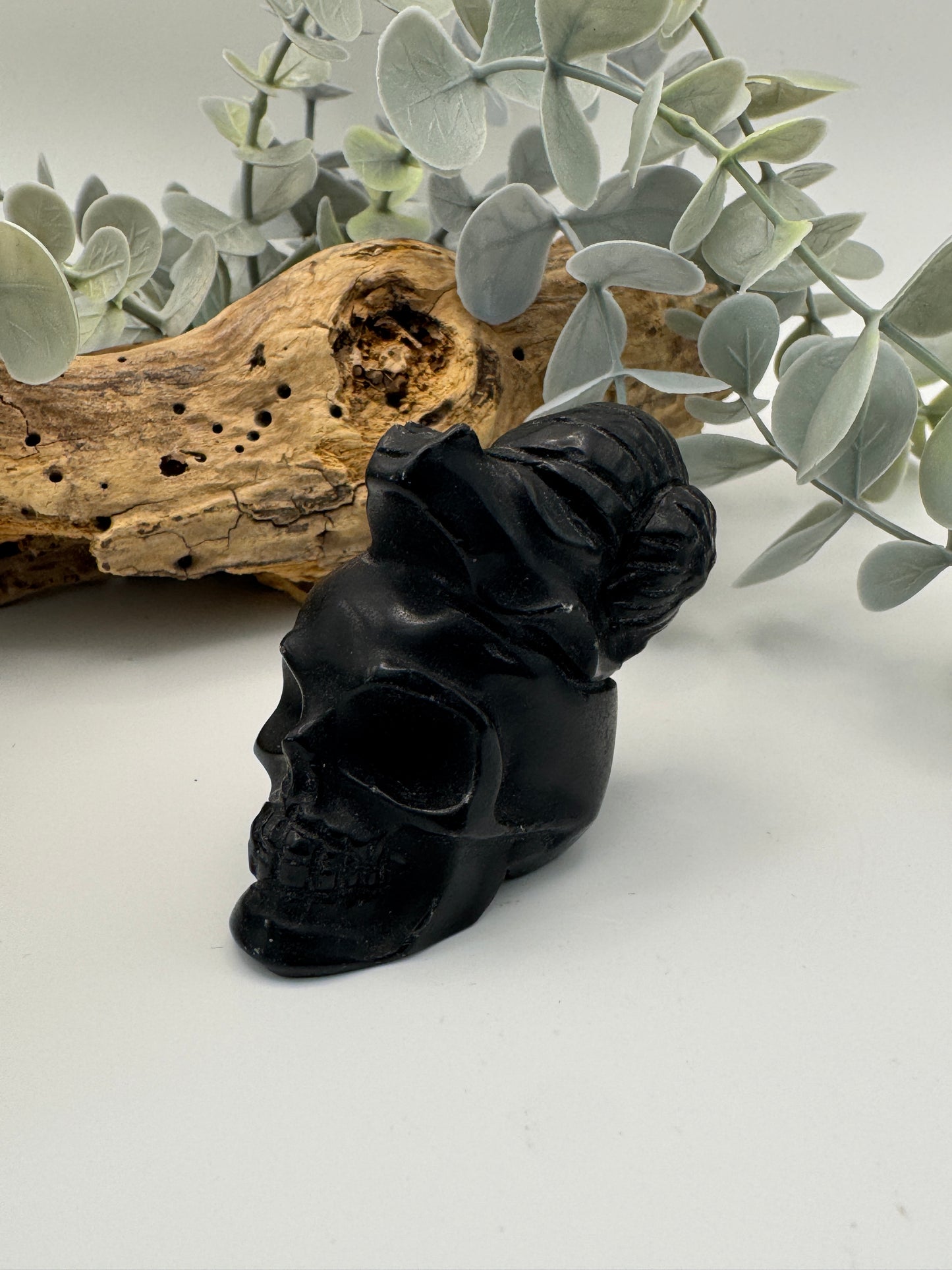 Obsidian Skull & Snail