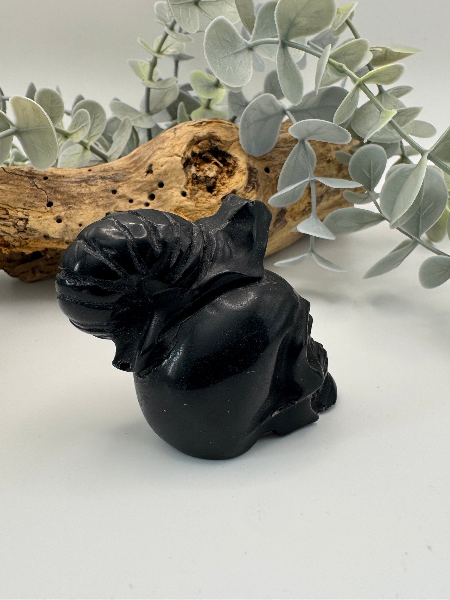 Obsidian Skull & Snail
