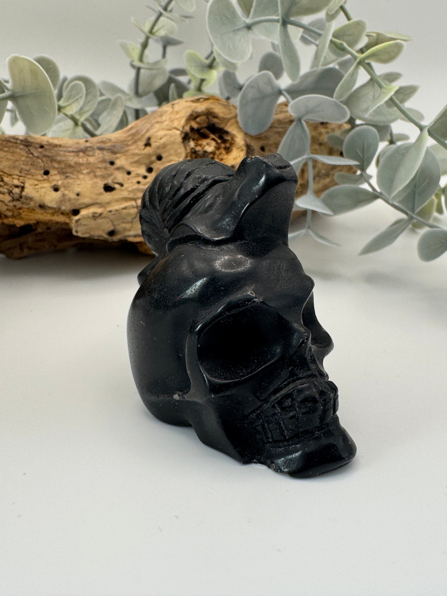 Obsidian Skull & Snail