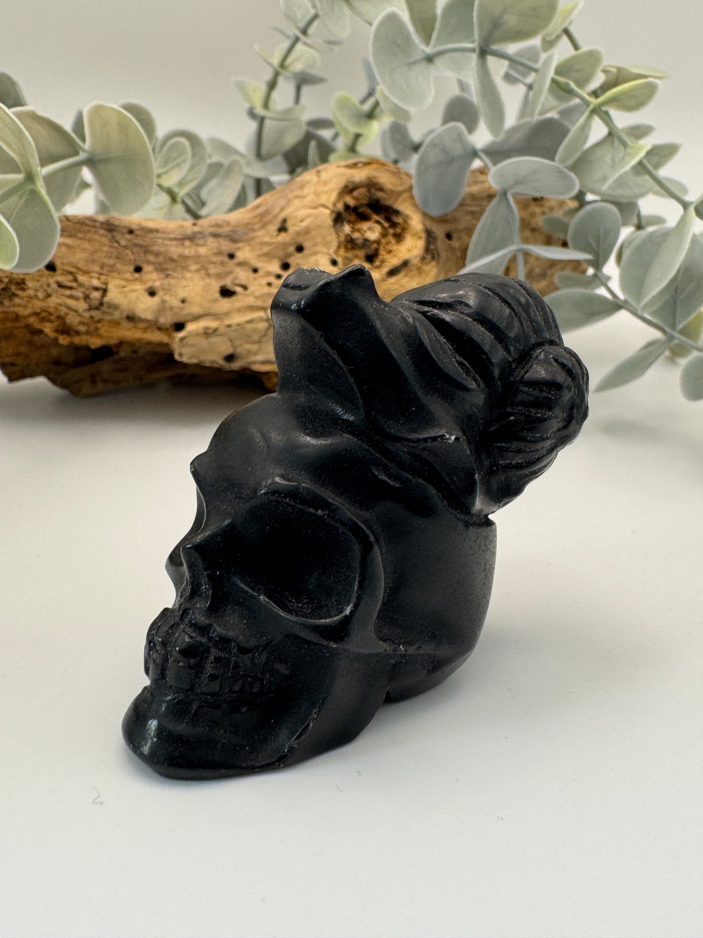 Obsidian Skull & Snail