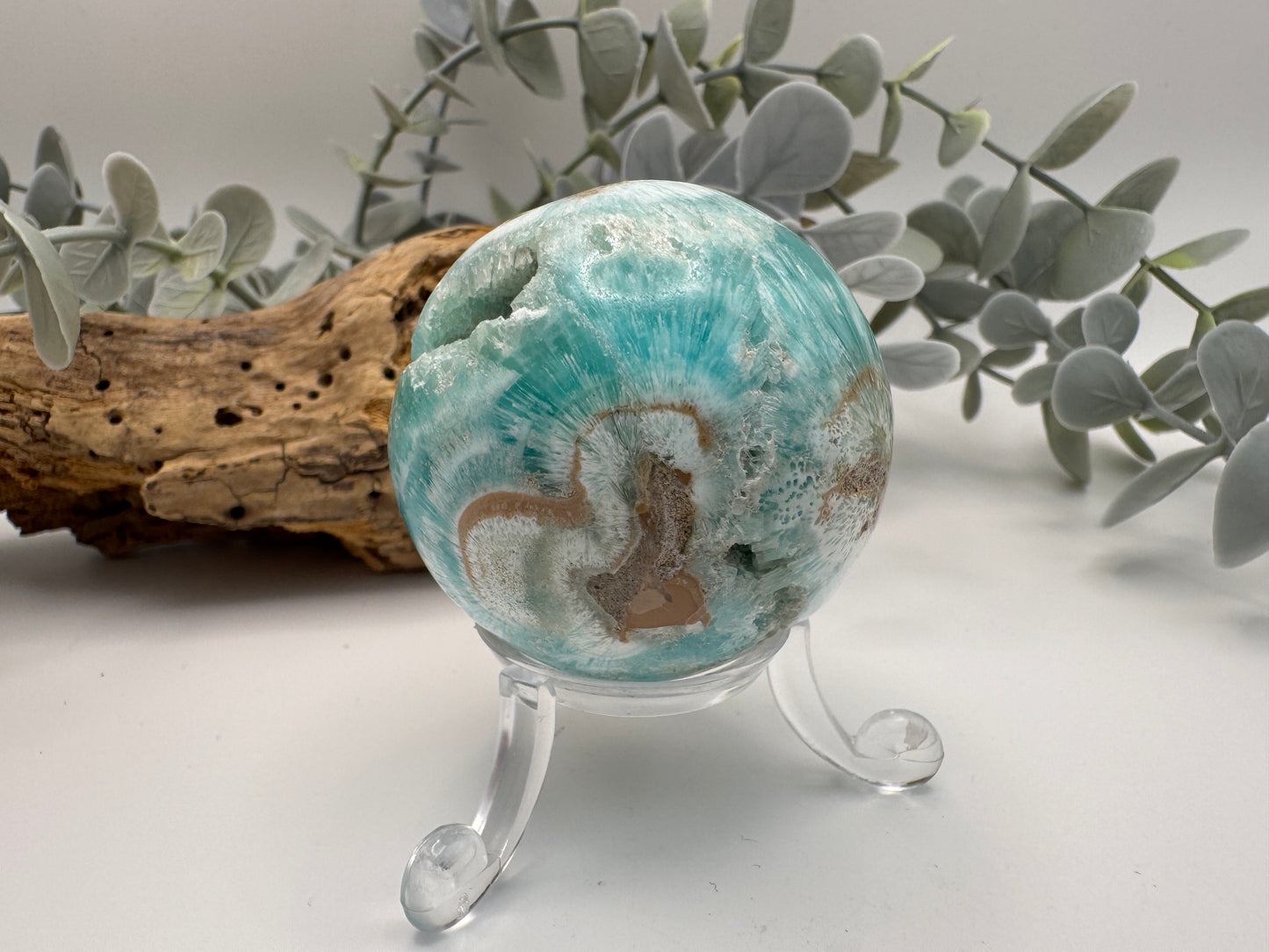 Blue Aragonite Sphere