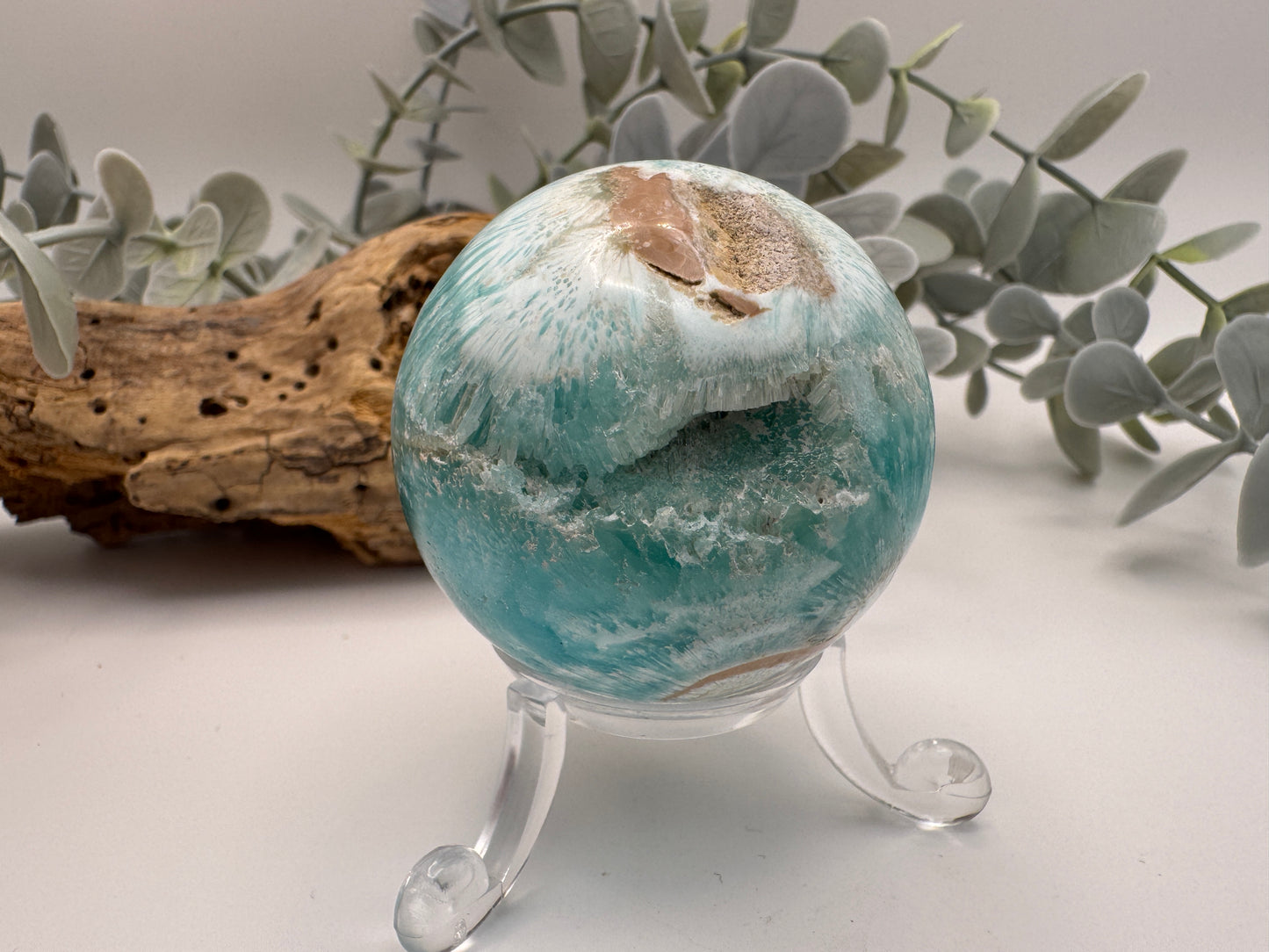 Blue Aragonite Sphere