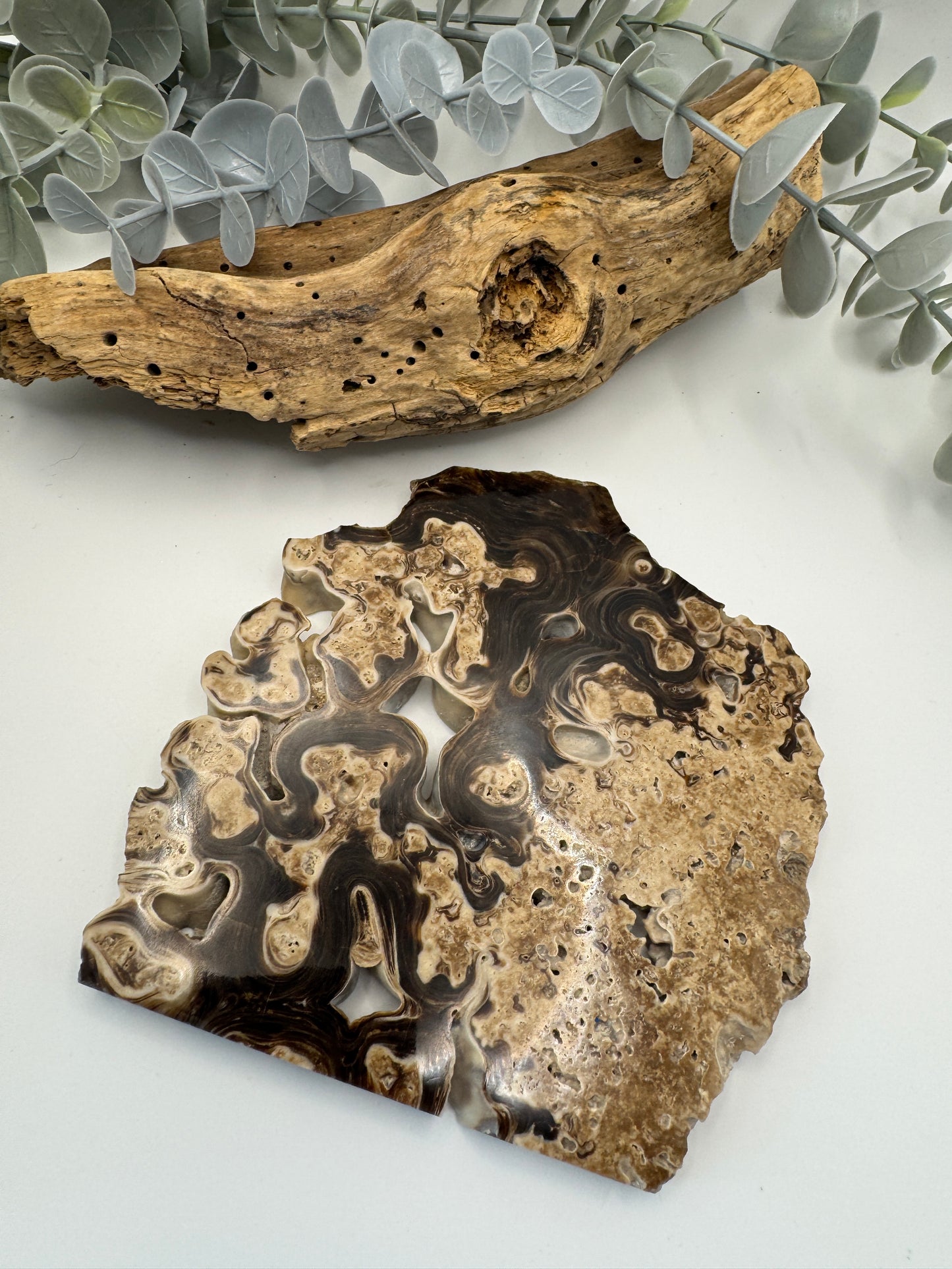 Chocolate Calcite Slice