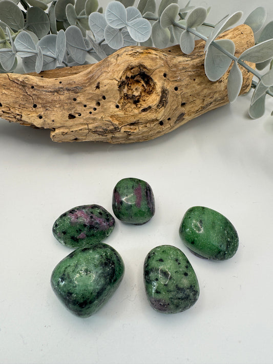 Ruby in Zoisite Tumblestones