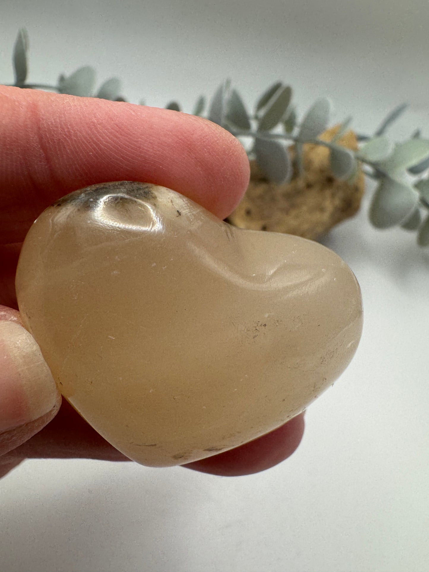 Lemon Calcite Heart