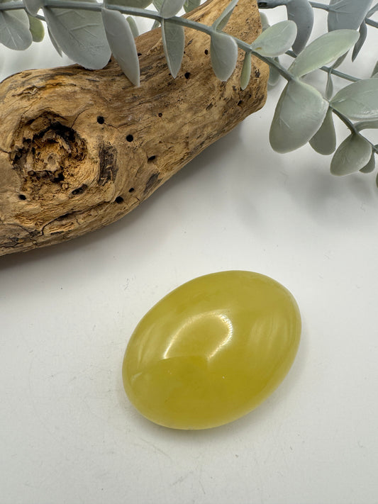 Lemon Calcite Palm Stone