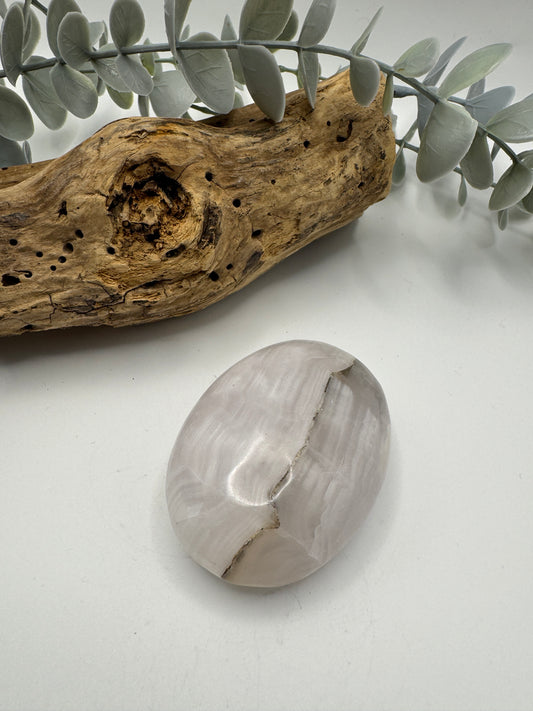 Pink Calcite Palm Stone
