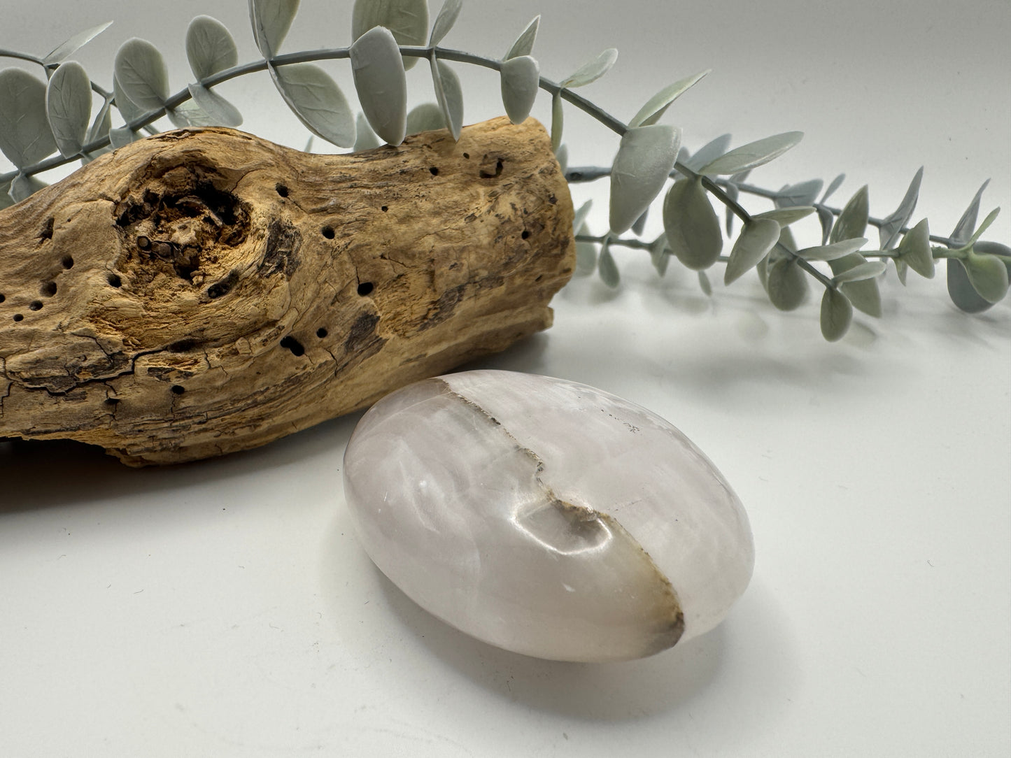 Pink Calcite Palm Stone