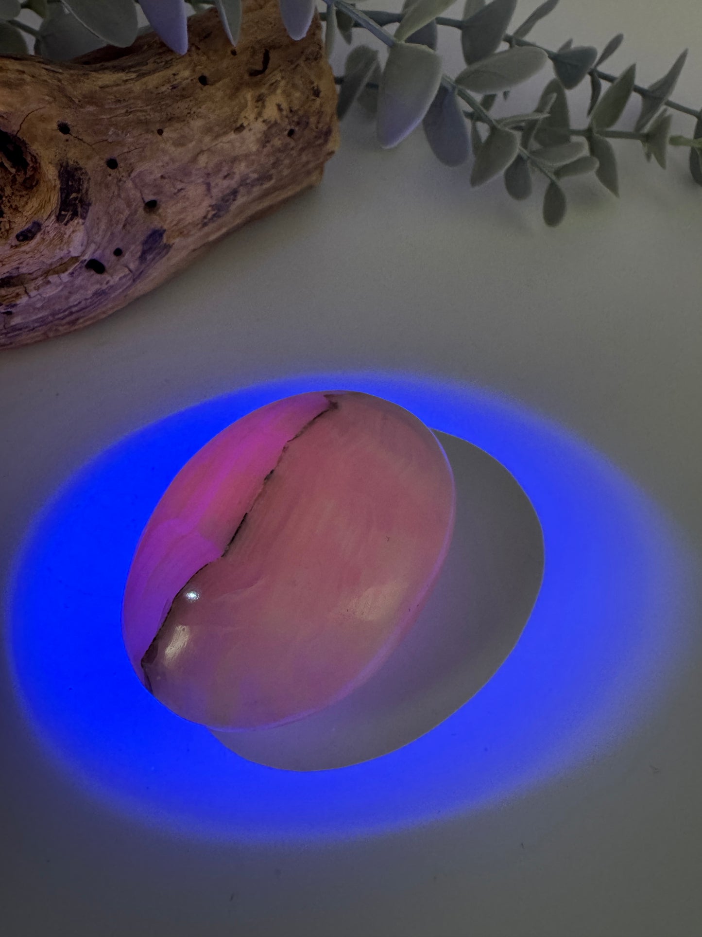Pink Calcite Palm Stone