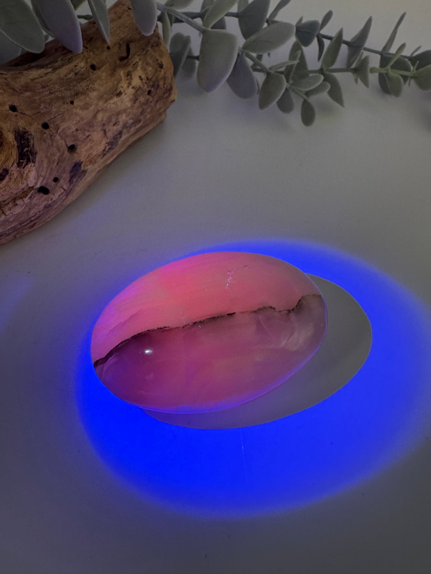 Pink Calcite Palm Stone