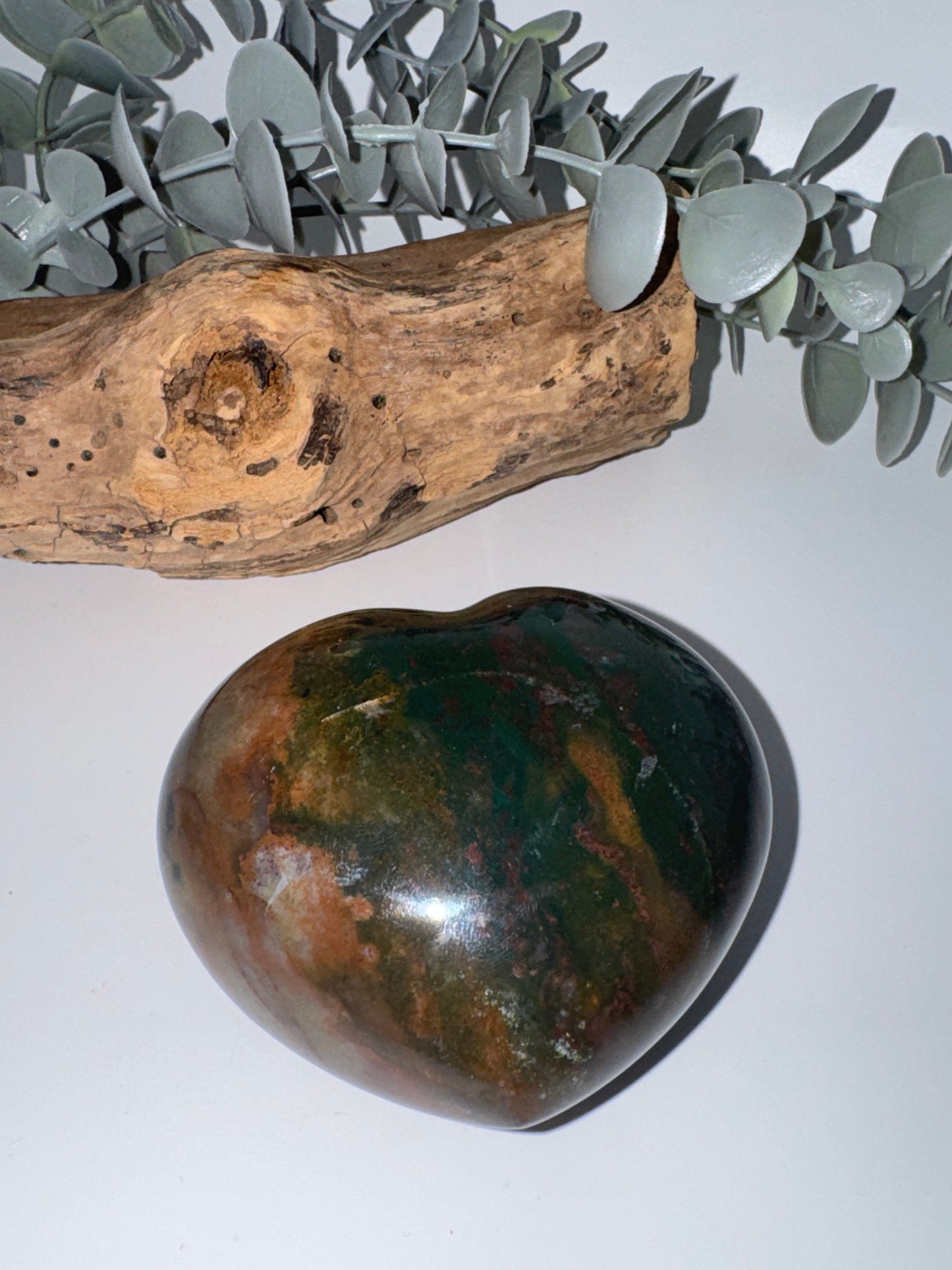 Ocean Jasper Puffy Heart