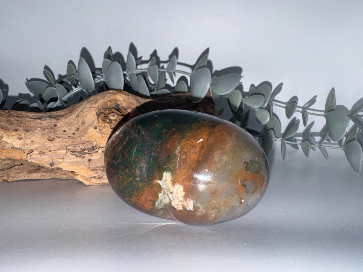 Ocean Jasper Puffy Heart