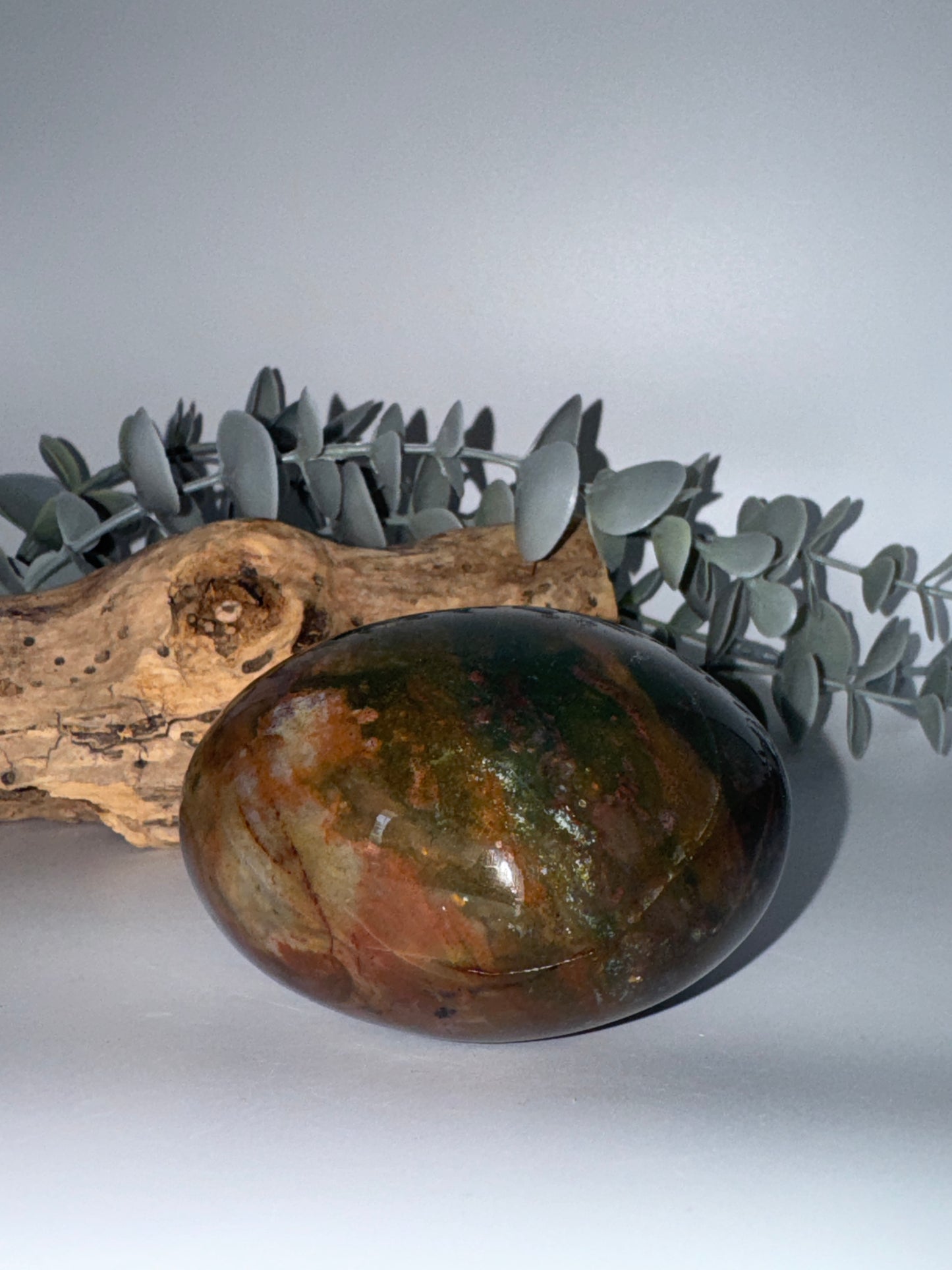 Ocean Jasper Puffy Heart