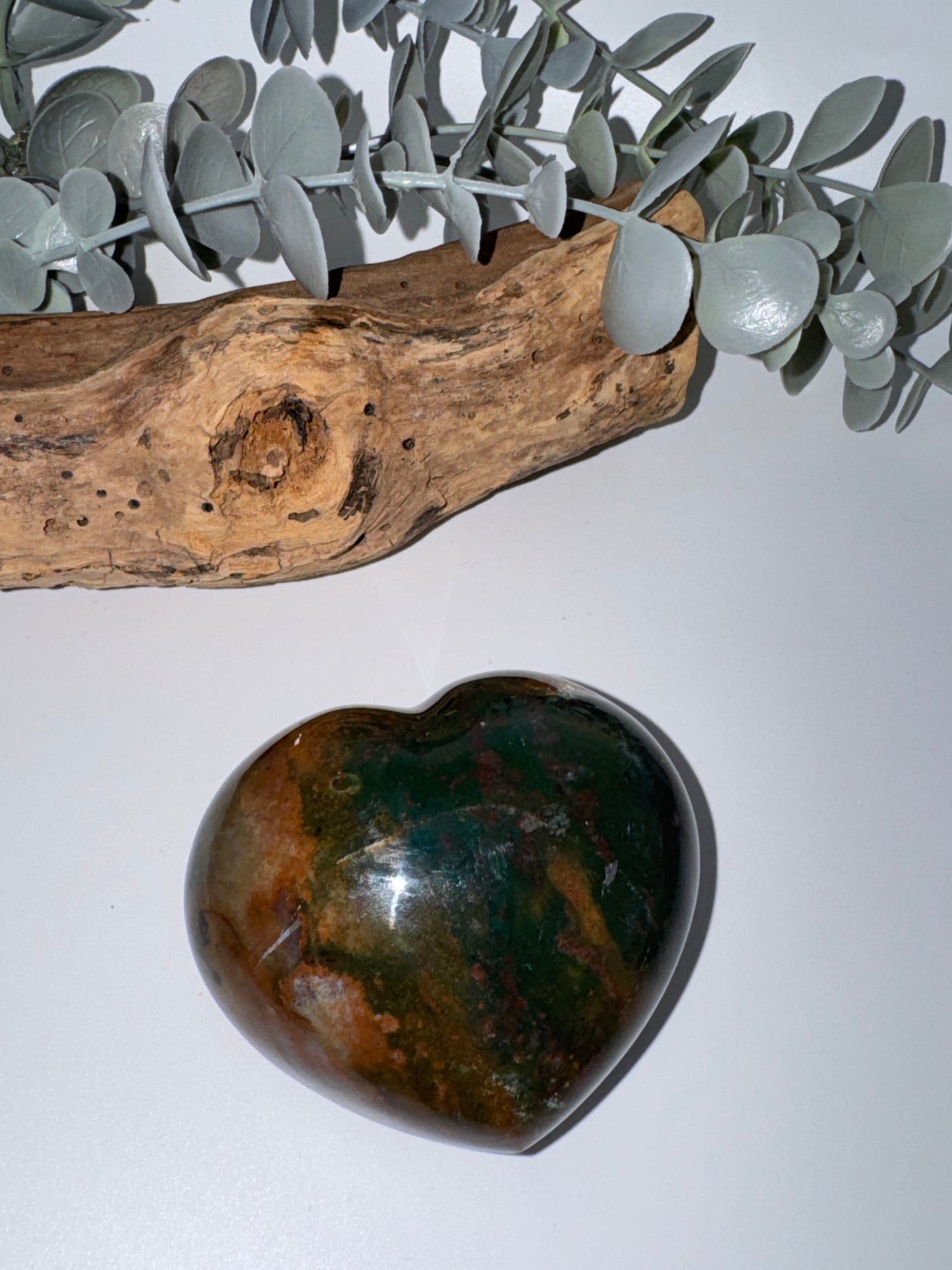 Ocean Jasper Puffy Heart
